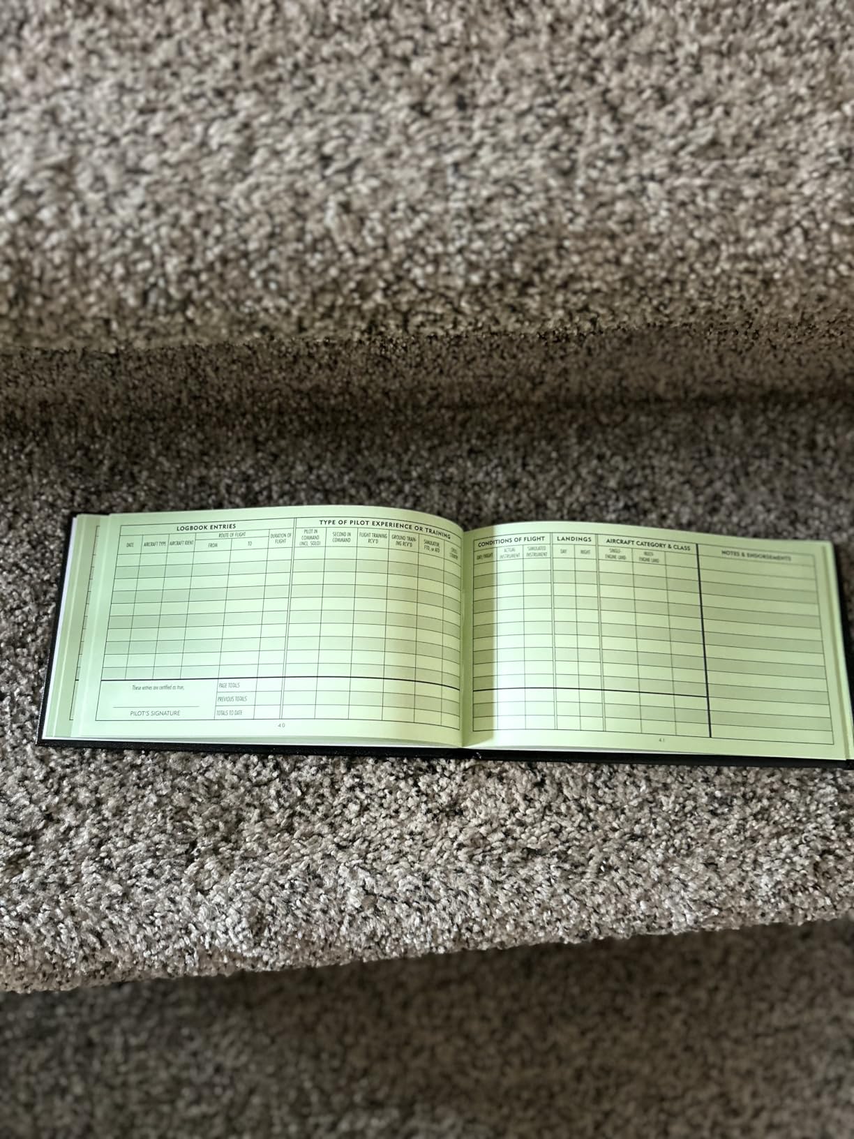 Pilot Log Book