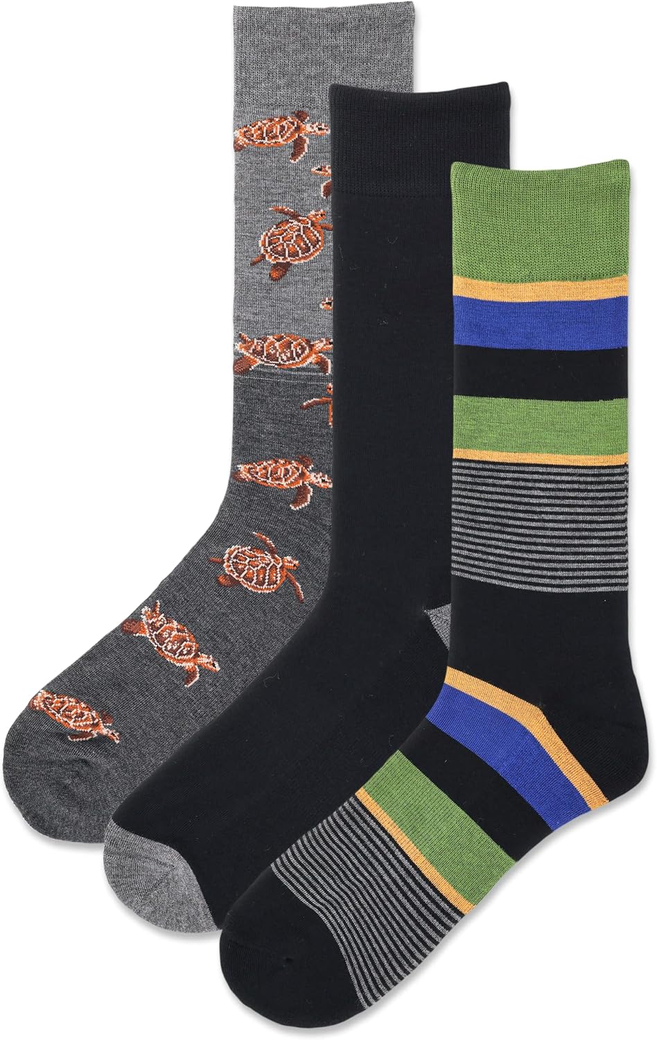 Hot Sox Men's Fun Animal Series Cushion Crew Socks - 3 Pair Pack - Cool & Funny Novelty Fashion Gifts