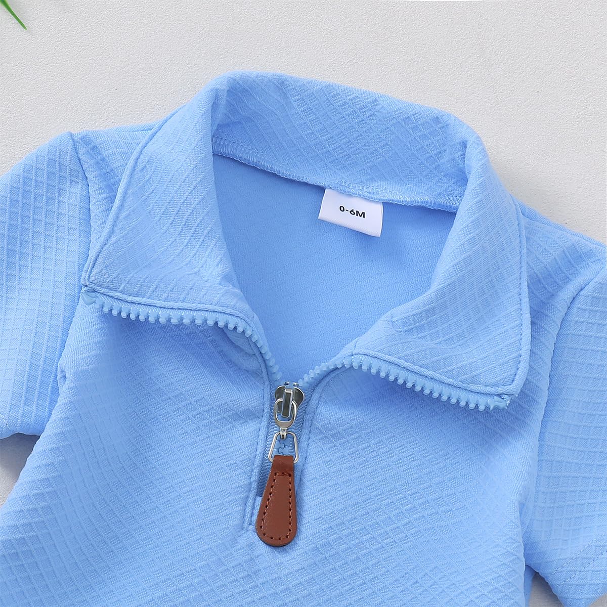 Abbigliamento Set per Bambini Piccoli Manica Corta Colletto Rovesciato Tinta Unita/Stampato Maglietta E Pantaloncini Completo Tuta Set Estivo - 4