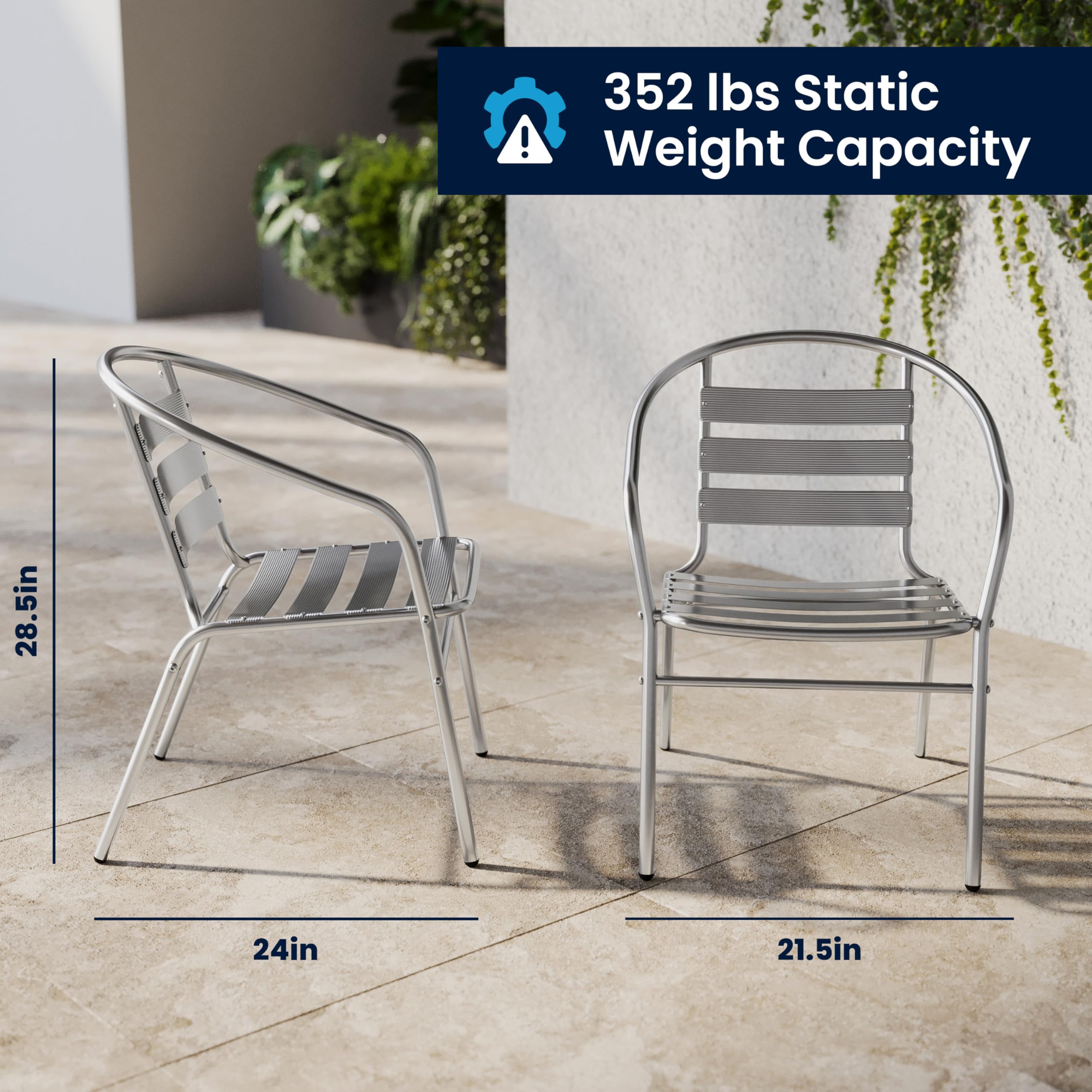 Amazon.co.jp: Flash Furniture 23.5インチ 正方形 アルミニウム 屋内