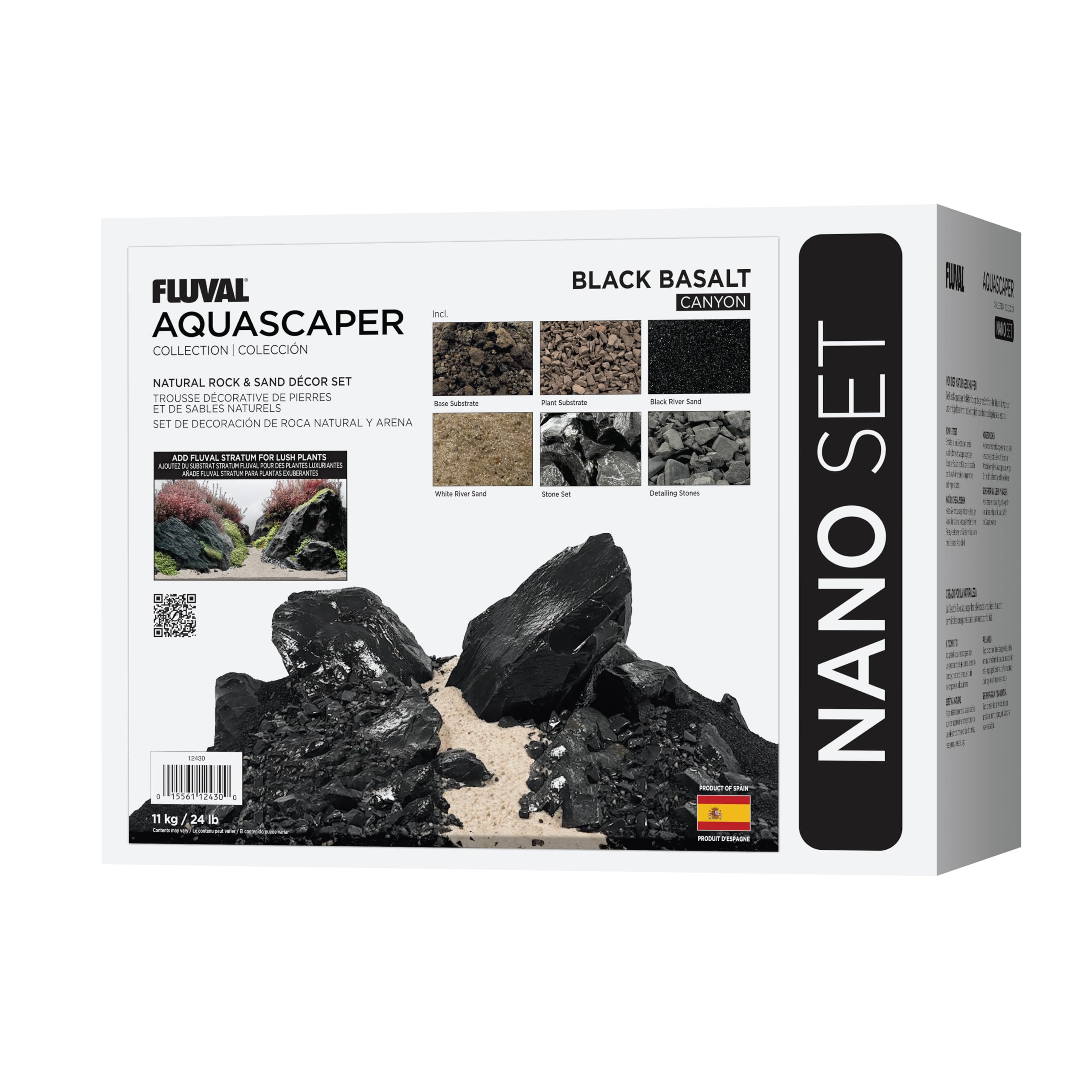 Kit Decoracion para acuascaping Negro Fluval, Nano