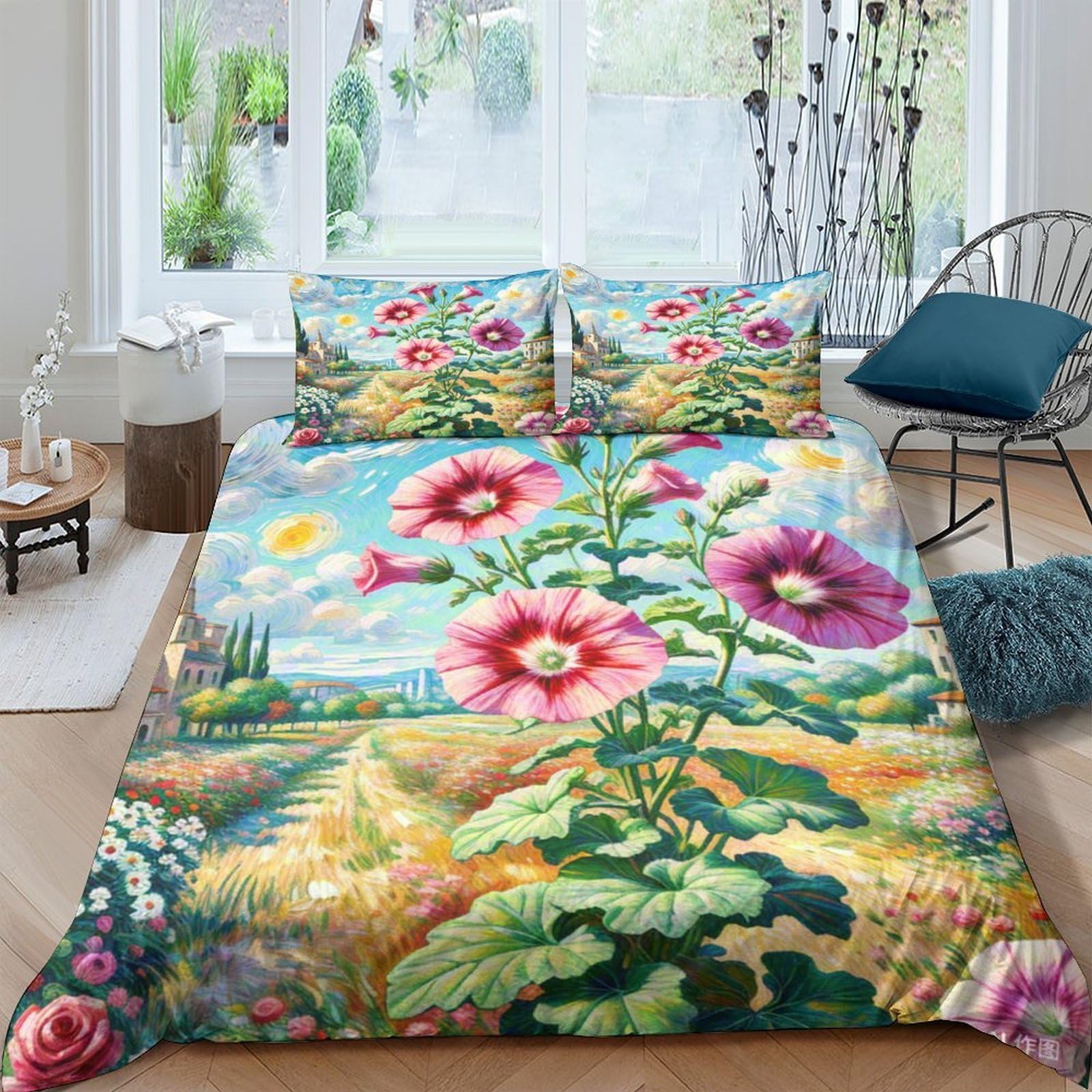 Linge de lit doux microfibre pétunie imprimée en 3D pour literie ado