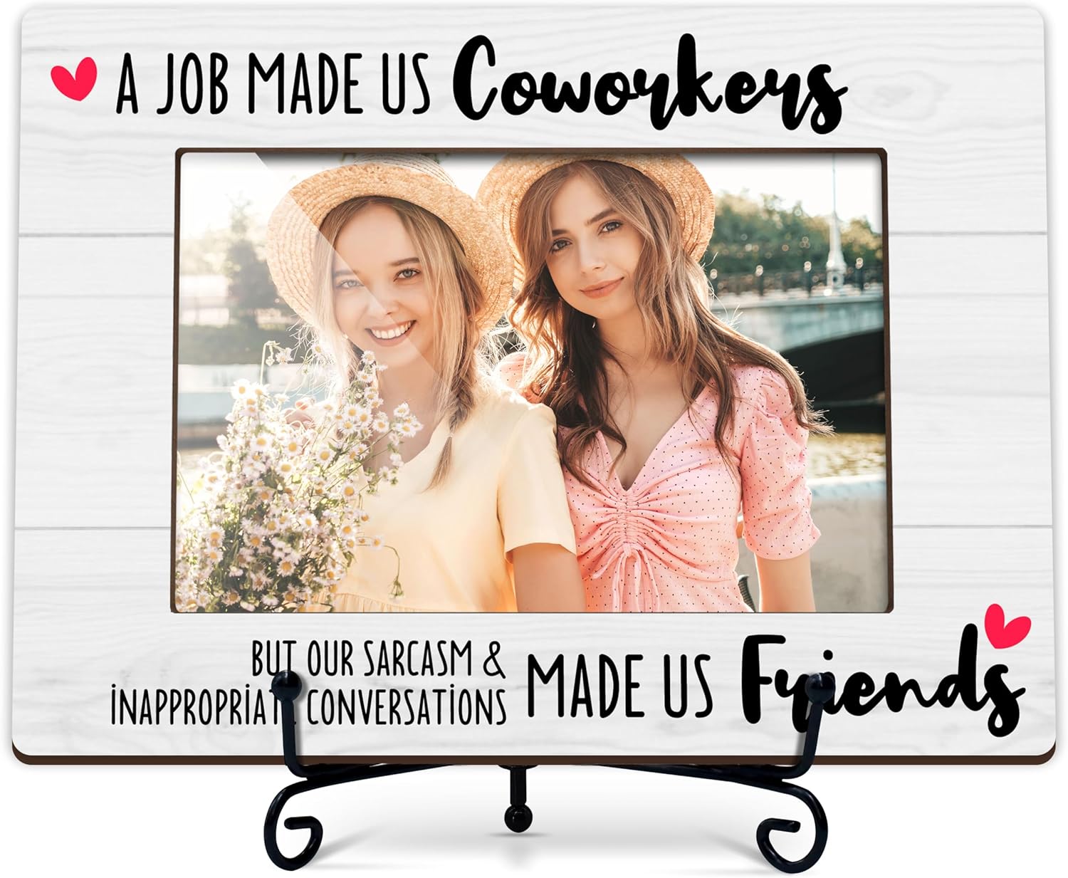 Coworker Gifts Picture Frame, Best Friend Photo Frame, Thank You Appreciation Gifts for Coworkers Friends, Wood 4x6 Photo Picture Frames for Desk Display-D09