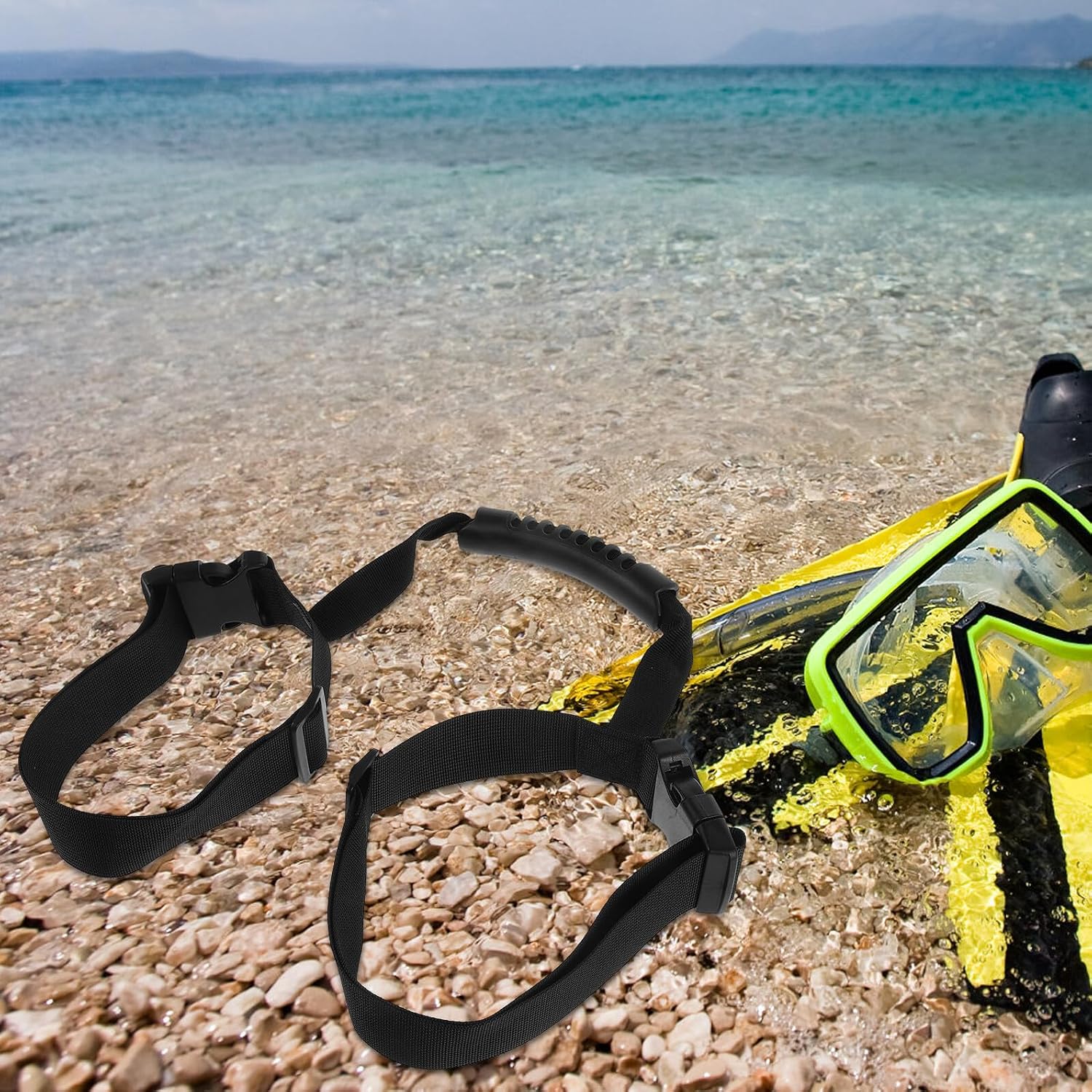 Scuba Tank Hose Retainer Band Adjustable Diving Bottle Carrier Strap with Handle Portable Scuba Dive Accessories for Water Sports and Tank Transport
