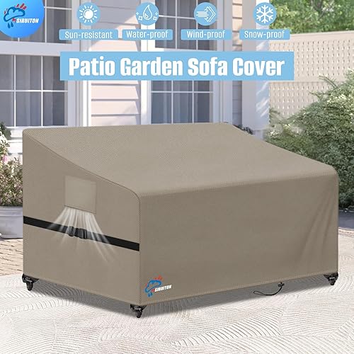 Miniatura 51 de SIRUITON Funda para sofá de 2 asientos, sofá biplaza, 51 pulgadas de ancho x 27 pulgadas de profundidad x 35 pulgadas de alto, funda impermeable