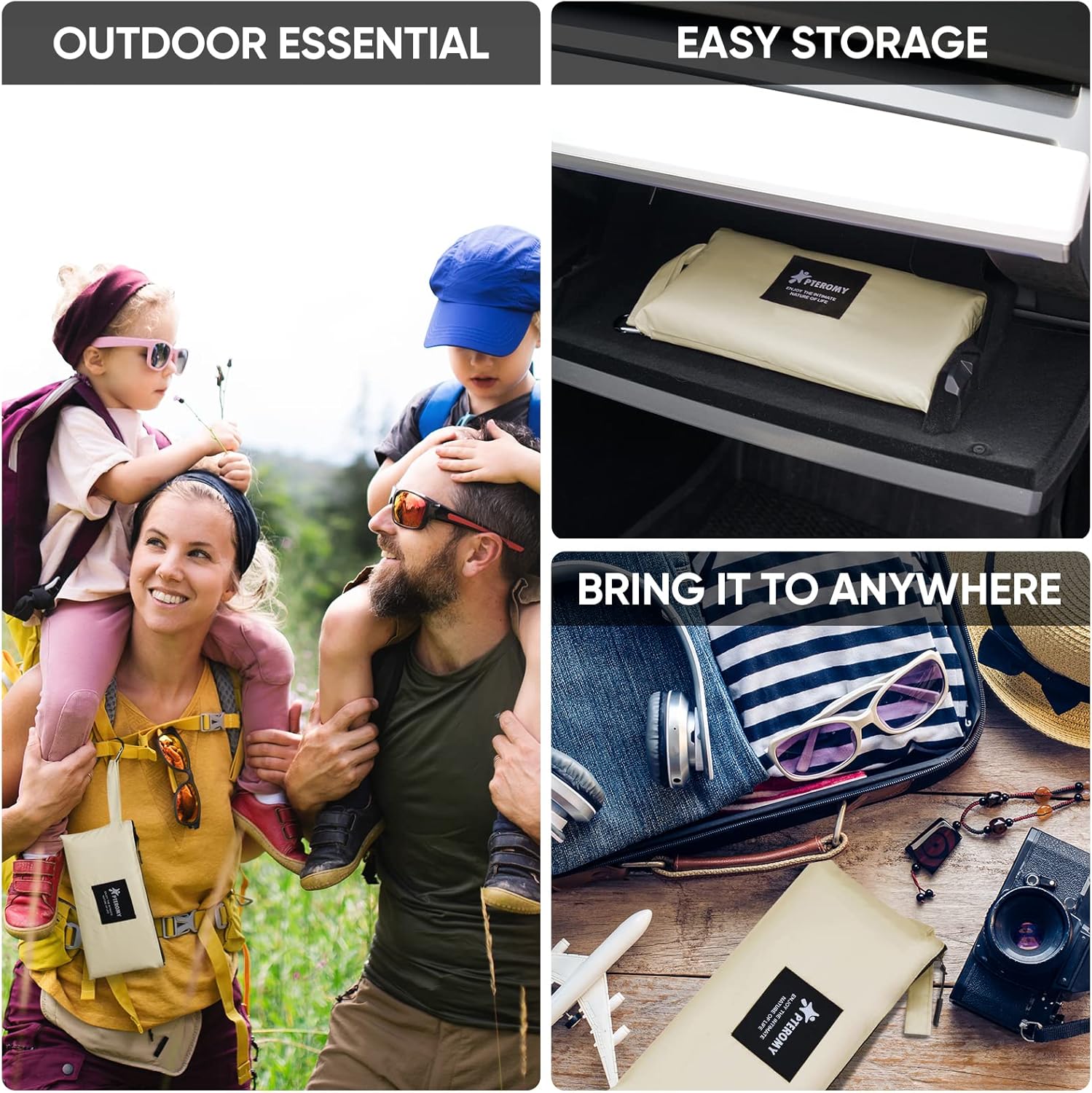 PTEROMY Hooded Rain Poncho for Adult with Pocket and Zipper, Waterproof Lightweight Raincoat for Men and Women - Image 5