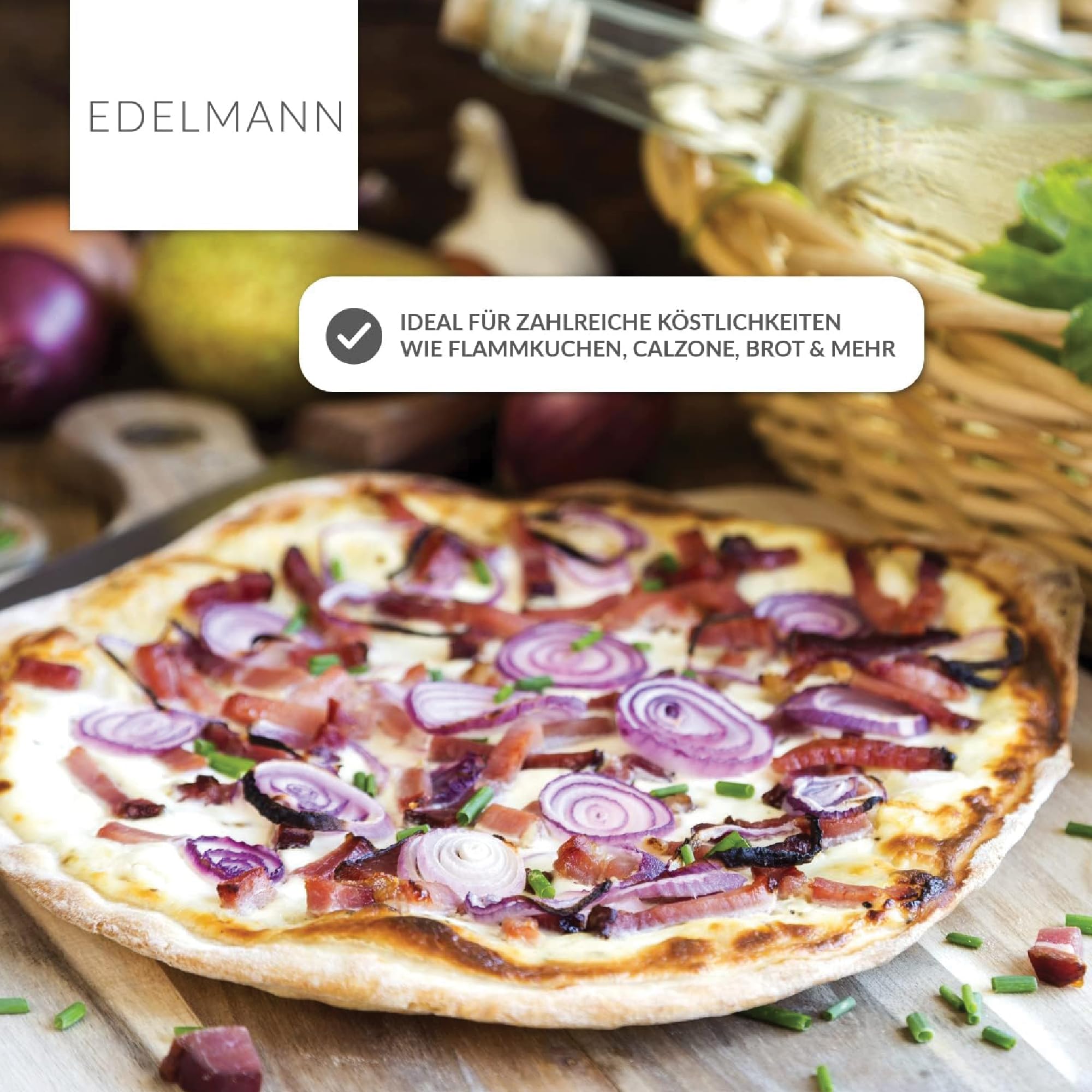 bremermann Pizza-Aufsatz für Grills, mit Thermometer, Schaufel und