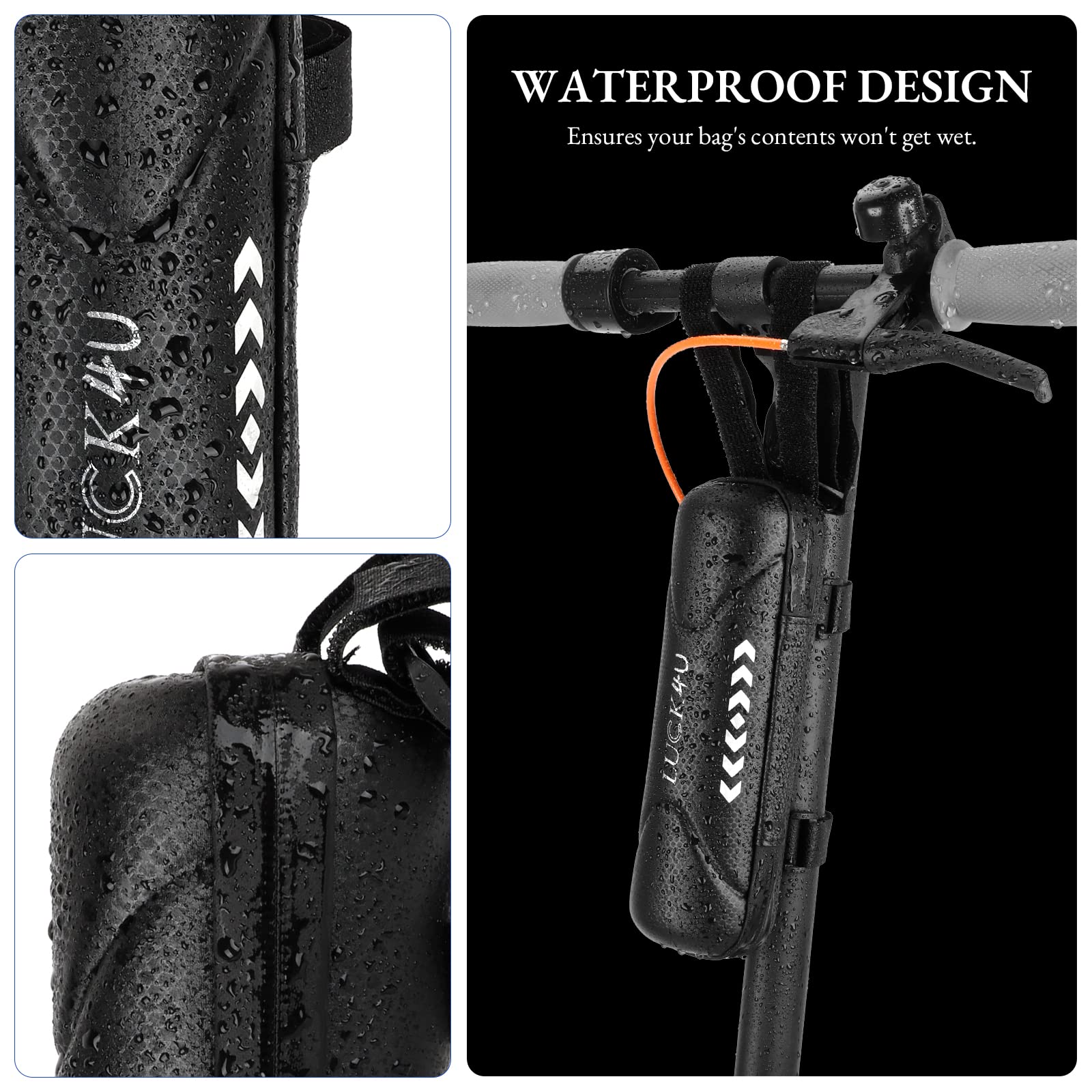 Bolsa para Scooter, Accesorios para Transportar Cargadores, Herramientas de reparación y Equipo de Ciclismo, Bolsa de Manillar, Bolsa Universal para Scooter eléctrico, Plegable, Bicicletas de