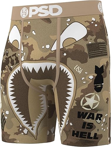 PSD Calzoncillos tipo bóxer para hombre Warface Camo, paquete de longitud estándar y individual, calzoncillos tipo bóxer suaves y transpirables