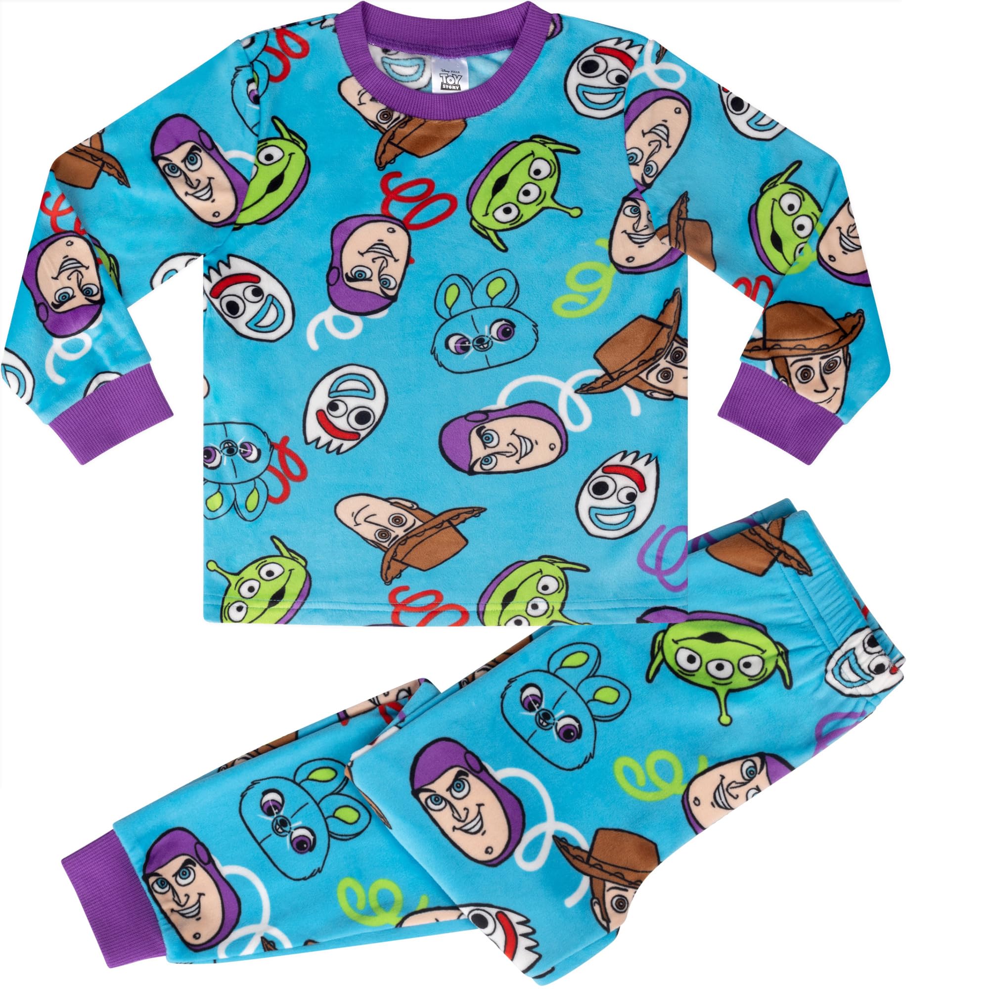 Disney Toy Story Super Soft Fleece Long Sleeved Pyjama Set, Toy Story, 18-24 Months: 92cm, Blue
