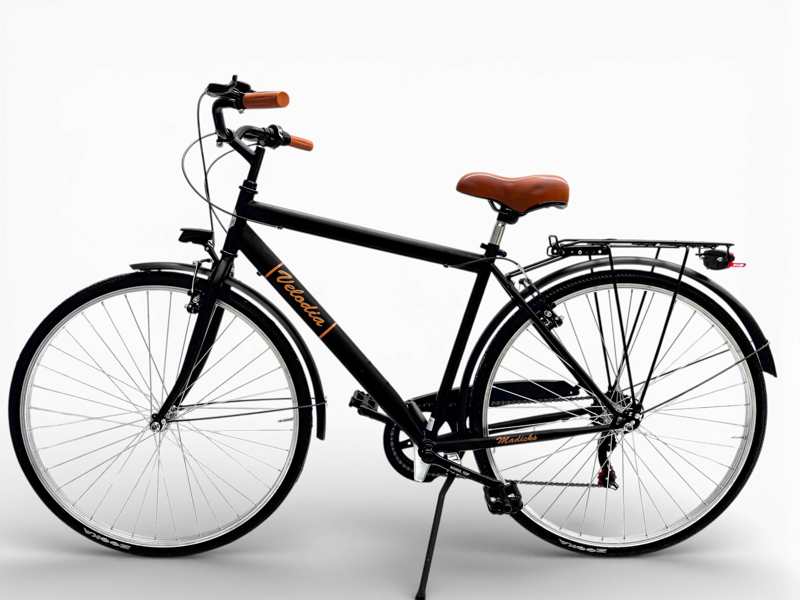 Bicicletta Uomo 28" Passeggio Nero Vintage Velodia · Bici da Città con Cambio Shimano · Comoda e Robusta · Perfetta per Spostamenti Quotidiani e Tempo Libero · Stile Retrò Elegante