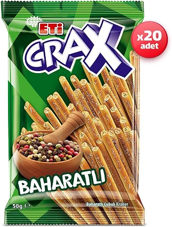 Eti Crax Spicy Stick Cracker 50g x 20 Pieces