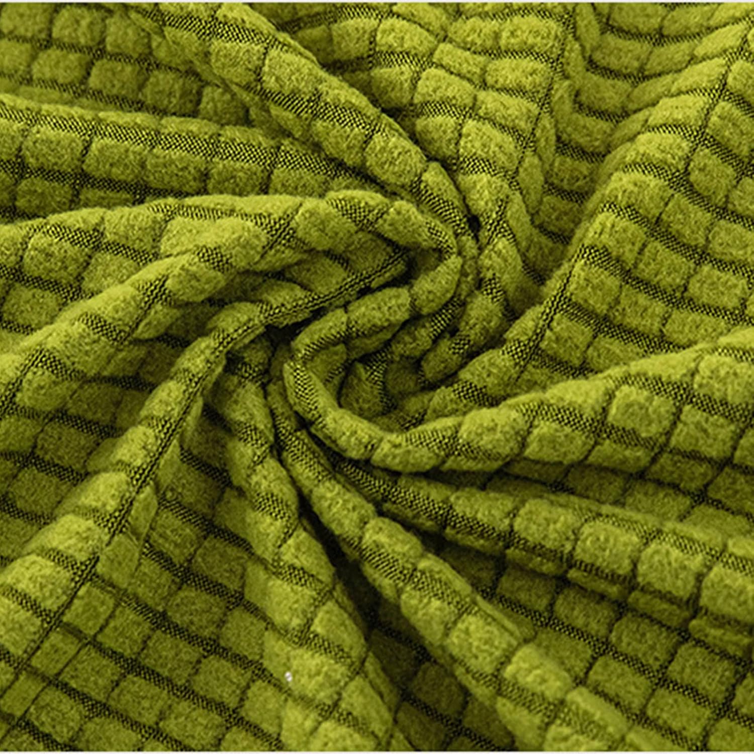 Oversize Armless Chaise Lounge Cover, Jacquard Curved Lounge Chaise Chair Covers Recliner Chaise Cover Furniture Protector Machine Washable-Matcha Tea||Recliner Cover