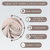 Vista 3 de Personalized Passion Juego de 2 toallas con texto bordado personalizado, 16 x 27 pulgadas, altamente absorbentes y súper suaves, toallas de mano