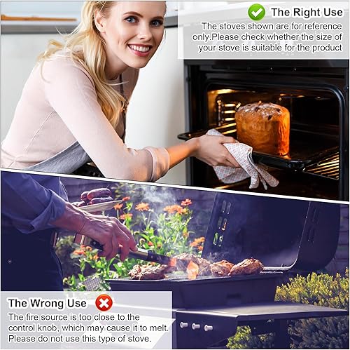 Miniatura 7 de Jetec Paquete de 4 perillas de control de repuesto con 12 adaptadores para hornoestufaestufa, comprueba cuidadosamente si las dimensiones de la