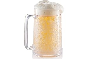 Freezer Beer Mug Double Wall Insulated Gel Plastic Pint Freezable Glass