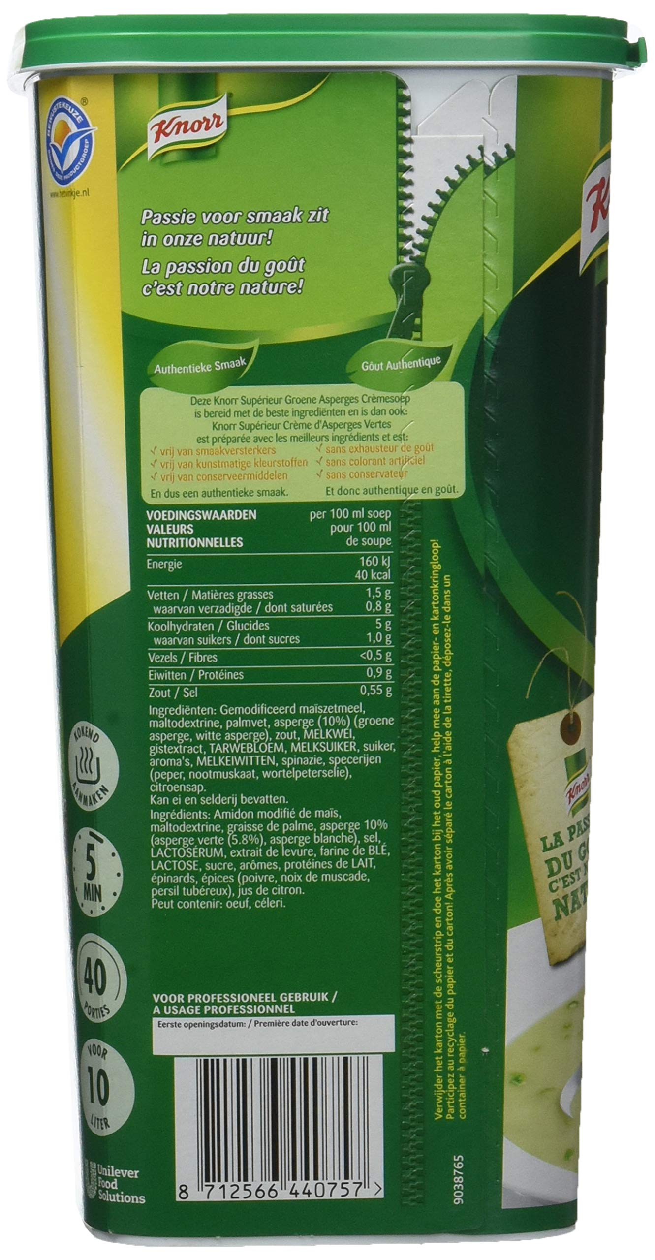 Knorr Supérieur Crème D'asperges Vertes 900g 40 Portions