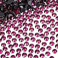 Vista 125 de 1440 piezas de diamantes de imitación termoadhesivos SS20 color púrpura2 con parte posterior plana, gemas de cristal de vidrio para ropa, camisas