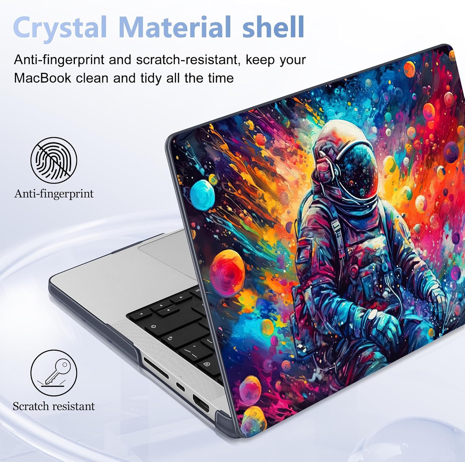 for MacBook Pro 16 inch Case 2021 2022 2023 2024 Release A3186 A3403 M4 A2991 M3 A2780 M2 A2485 M1 Pro/Max, Hard Shell Case with Screen Protector & Keyboard Cover, Astronaut - Image 6