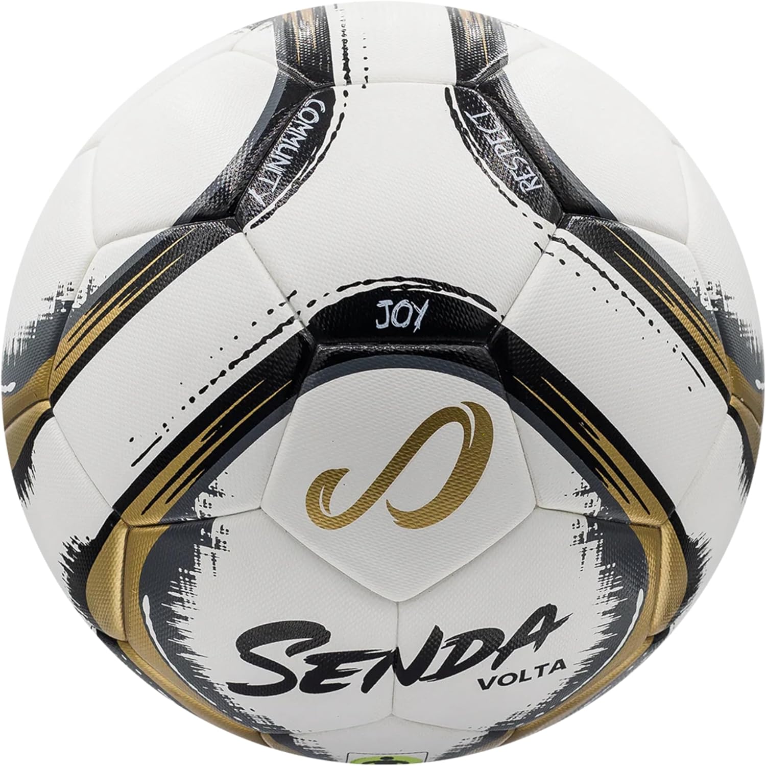 Senda Volta Premier Soccer Ball, Fair Trade Certified, Gold/Grey, Size 5 (Ages 13 & Up)