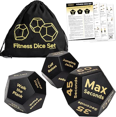 Fitness Dice & Workout Dice Set - Exercise Equipment for