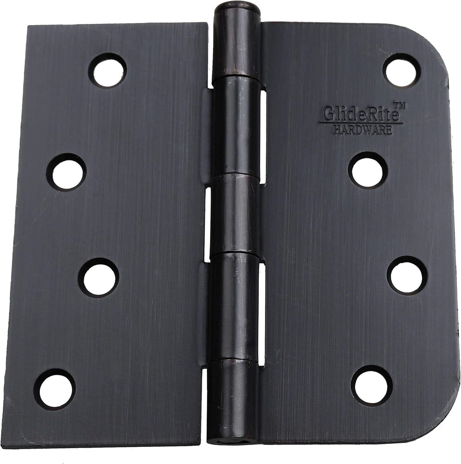 GlideRite Hardware 4" Steel Door Hinges 5/8" Radius and Square Corners Oil Rubbed Bronze Finish 4000-SQ-58-ORB (21)