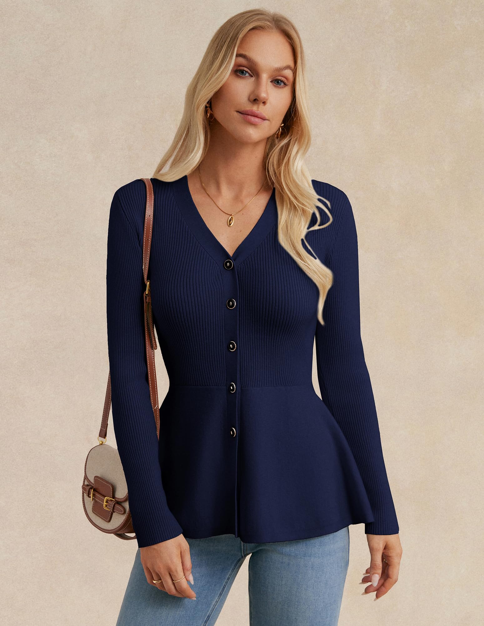 GRACE KARIN Chaqueta de punto para mujer, línea A, manga larga, cárdigan de otoño, tiempo libre, bolero, chaqueta elegante