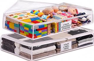 Masirs Clear Underbed Storage Bag (2-Pack)