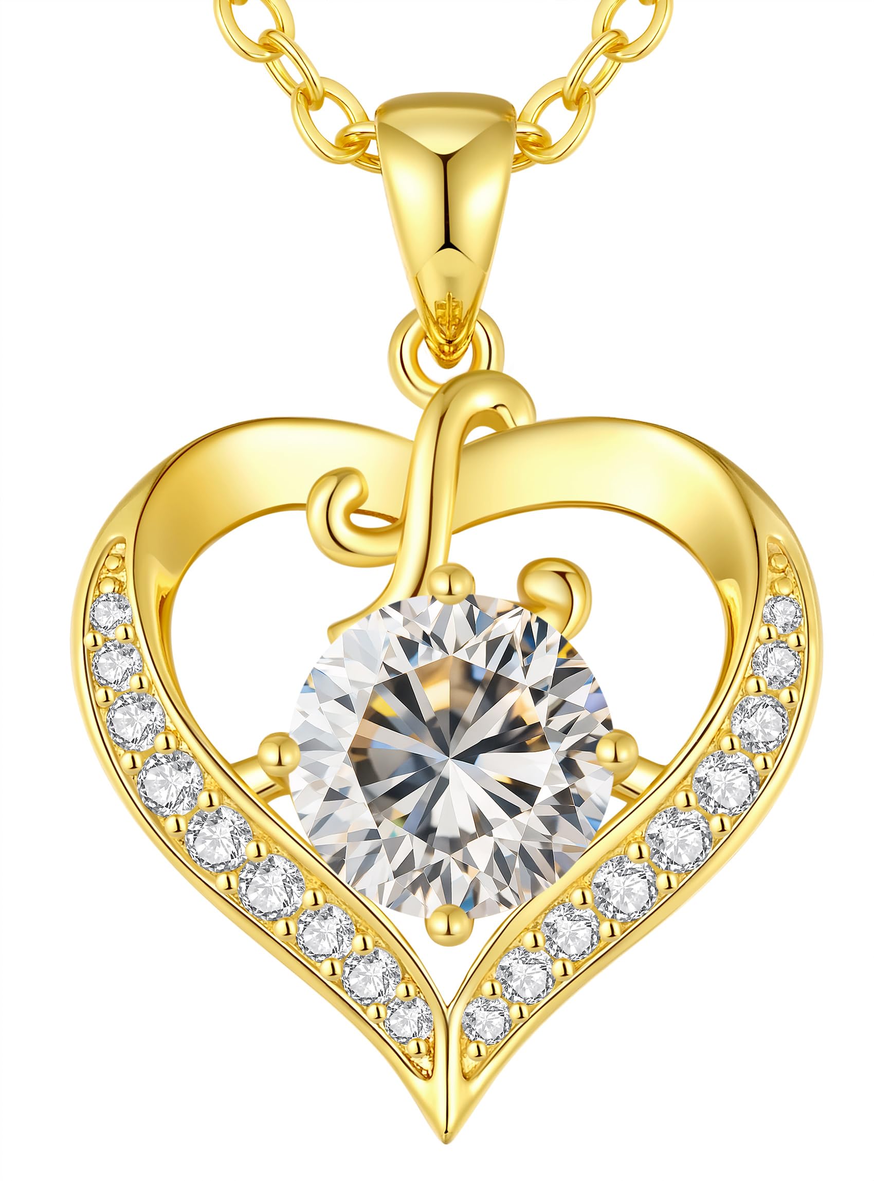 LOUISA SECRET Collana Donna Lettere A-Z,Ciondolo Cuore, Festa della Mamma Rivestimento 18K Oro,Catena Regolabile 45+5cm,Regalo per San Valentino e Compleanno,Idea per Donna Natale