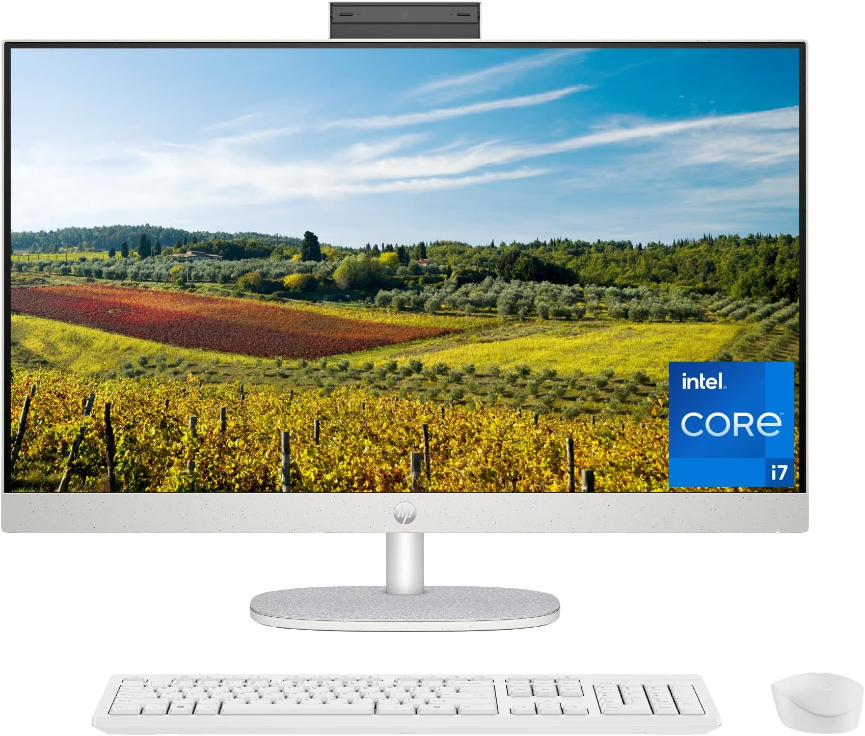 HP 27 inch All-in-One Desktop PC, FHD Display, 13th Gen Intel Core i7-1355U, 16 GB RAM, 512 GB SSD, Intel UHD Graphics, Windows 11, non touch (upgrade)