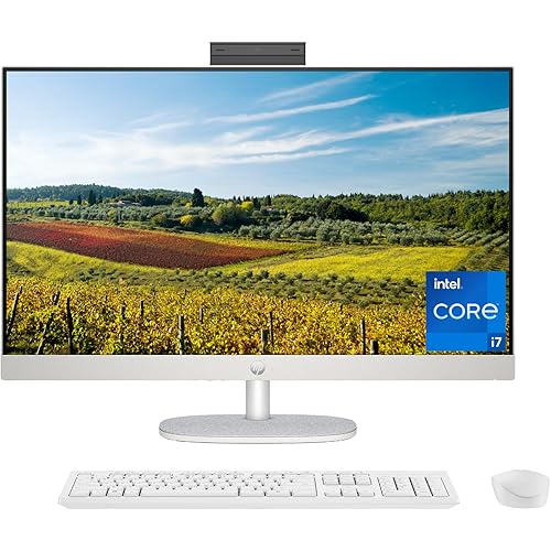 HP 27 inch All-in-One Desktop PC, FHD Display, 13th Gen Intel Core i7-1355U, 16 GB RAM, 512 GB SSD, Intel UHD Graphics, Windows 11 Home, 27-cr0080 (2023)