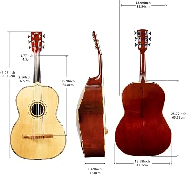 6 String Guitarron Linden top Linden back & sides Okoume Neck