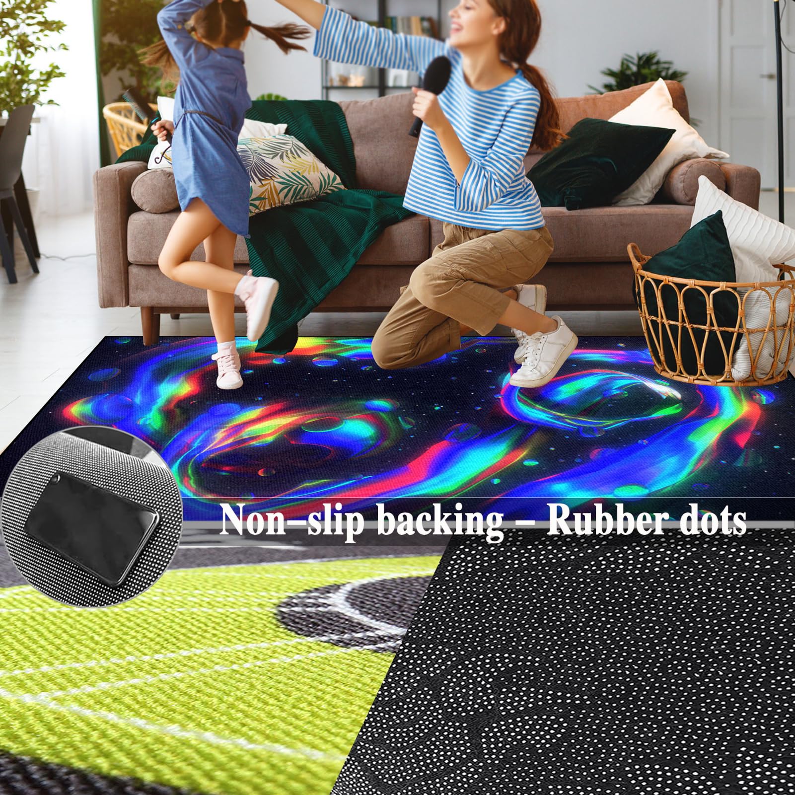 Tappetino per Batteria Elettronica e Percussioni Tappeto a Tamburo Insonorizzato Tappeto Batteria Acustica Tappeti Antiscivolo per Batteria Elettroniche Rullante Acustica Grancassa 200 x 160 cm
