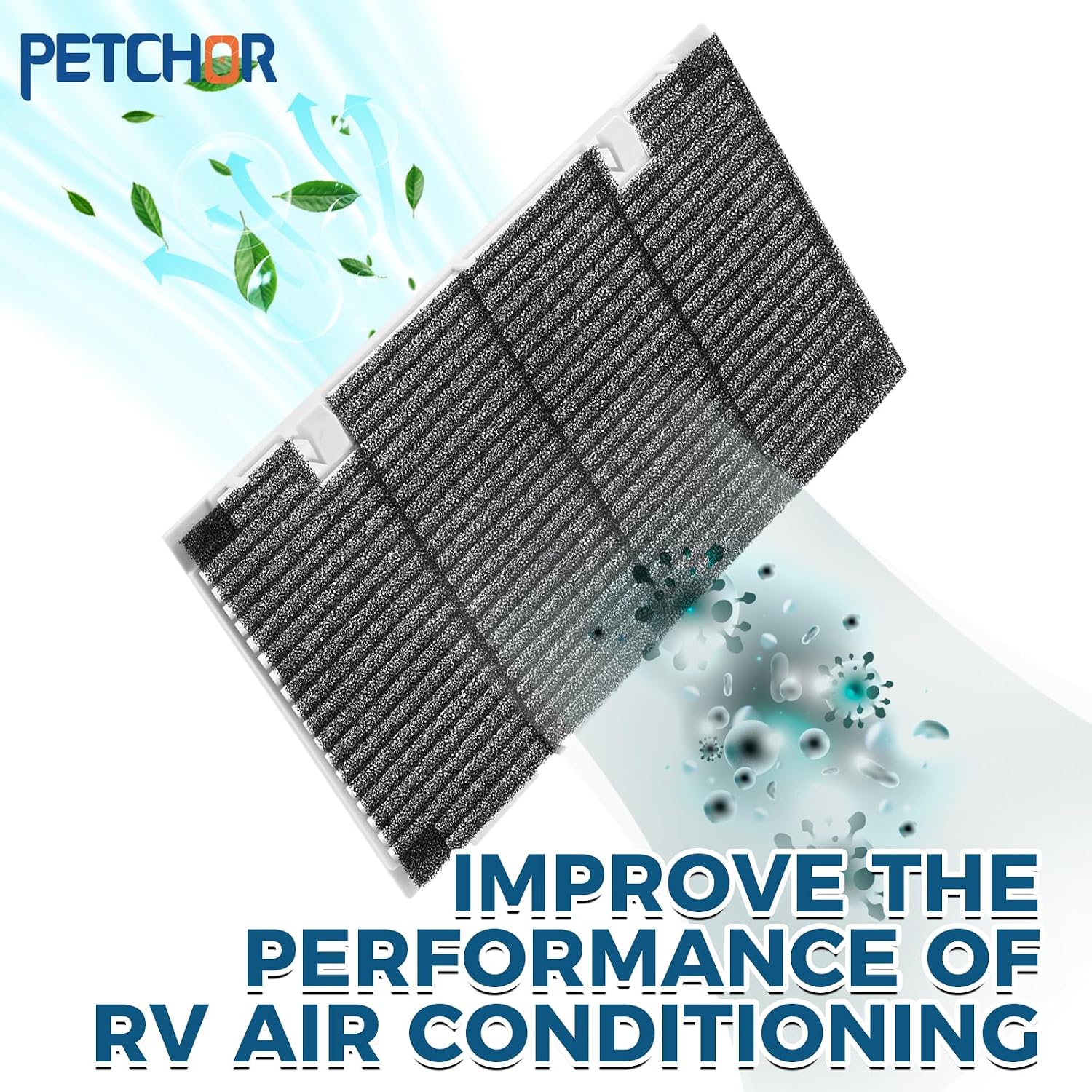 RV A/C Ducted Air Grille Replacement with Filters Duo-Therm A/C Vent Cover for Dometic 3104928.019 RV Interior Parts Polar White