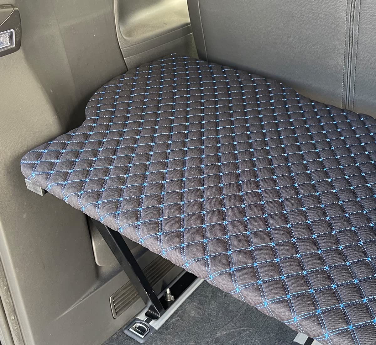 BREMER pokrowce na siedzenia Multiflexboard, przedłużenie łóżka, kompatybilne z VW T5, T6, T6.1 Multivan, łóżko kempingowe, do kamperów, nakładka do spania, wysokość 51 cm, w zestawie, konsole w