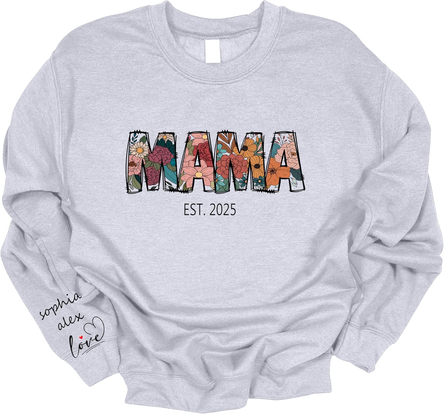 Custom Mama Bear Sweatshirt – Personalized Sleeve Name & Est. Year, Gift for Mom, Grandma, Auntie – Perfect for Birthday, Christmas, or Mother’s Day Black - Image 5