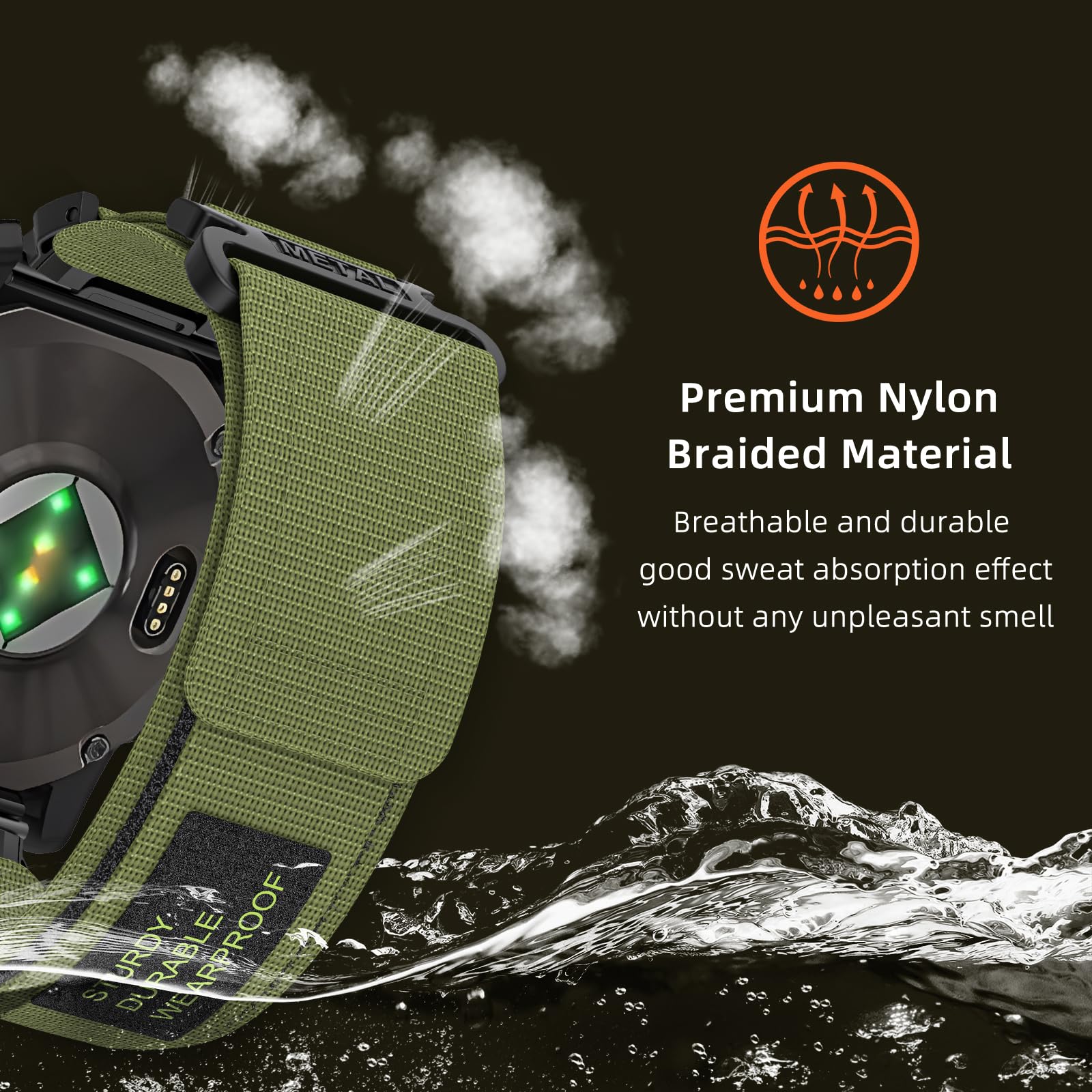 Bandletic Nylon Armband 22mm - Garmin Fenix 6/7/8 Uhrband QuickFit