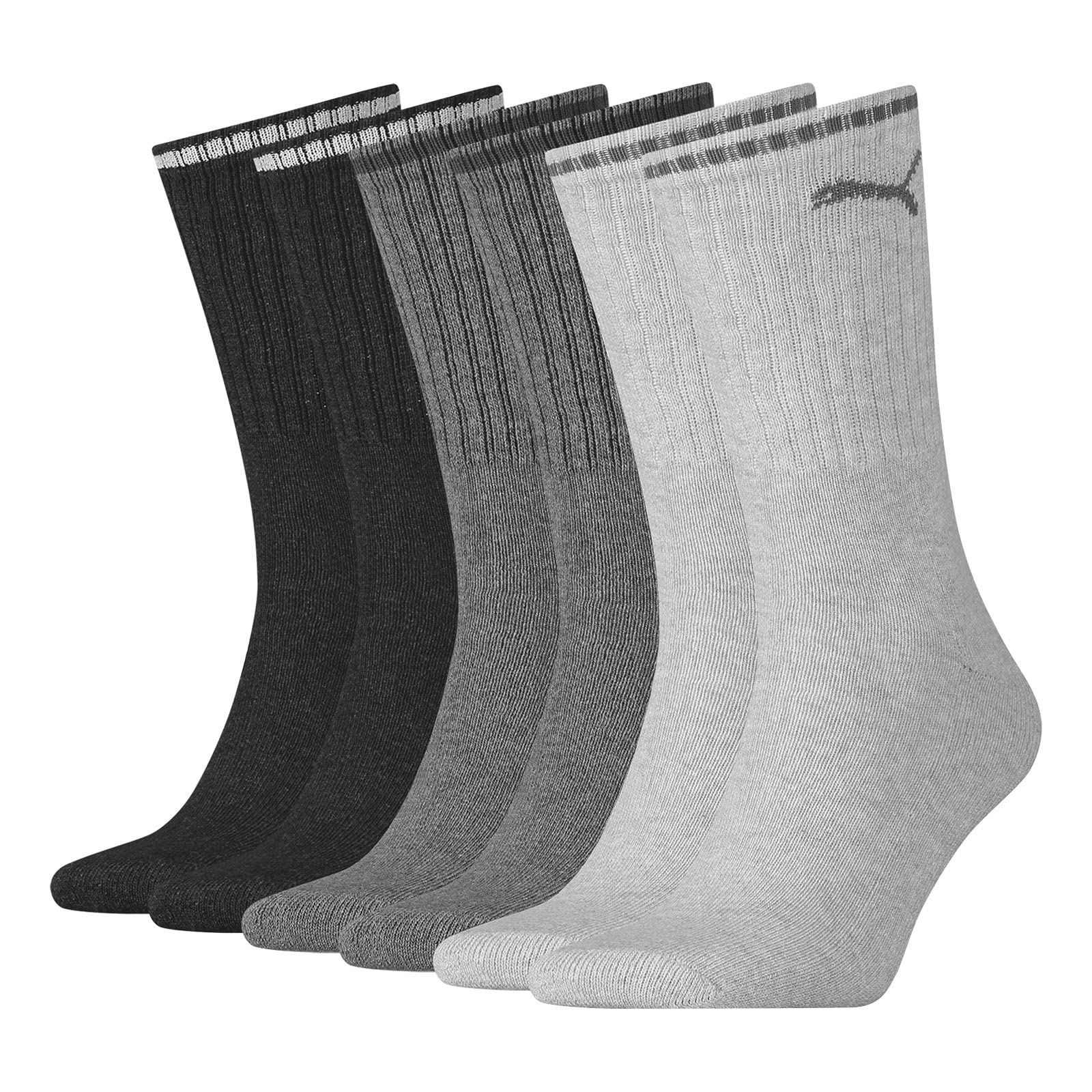 PUMA Crew Chaussettes Mixte (lot de 3)