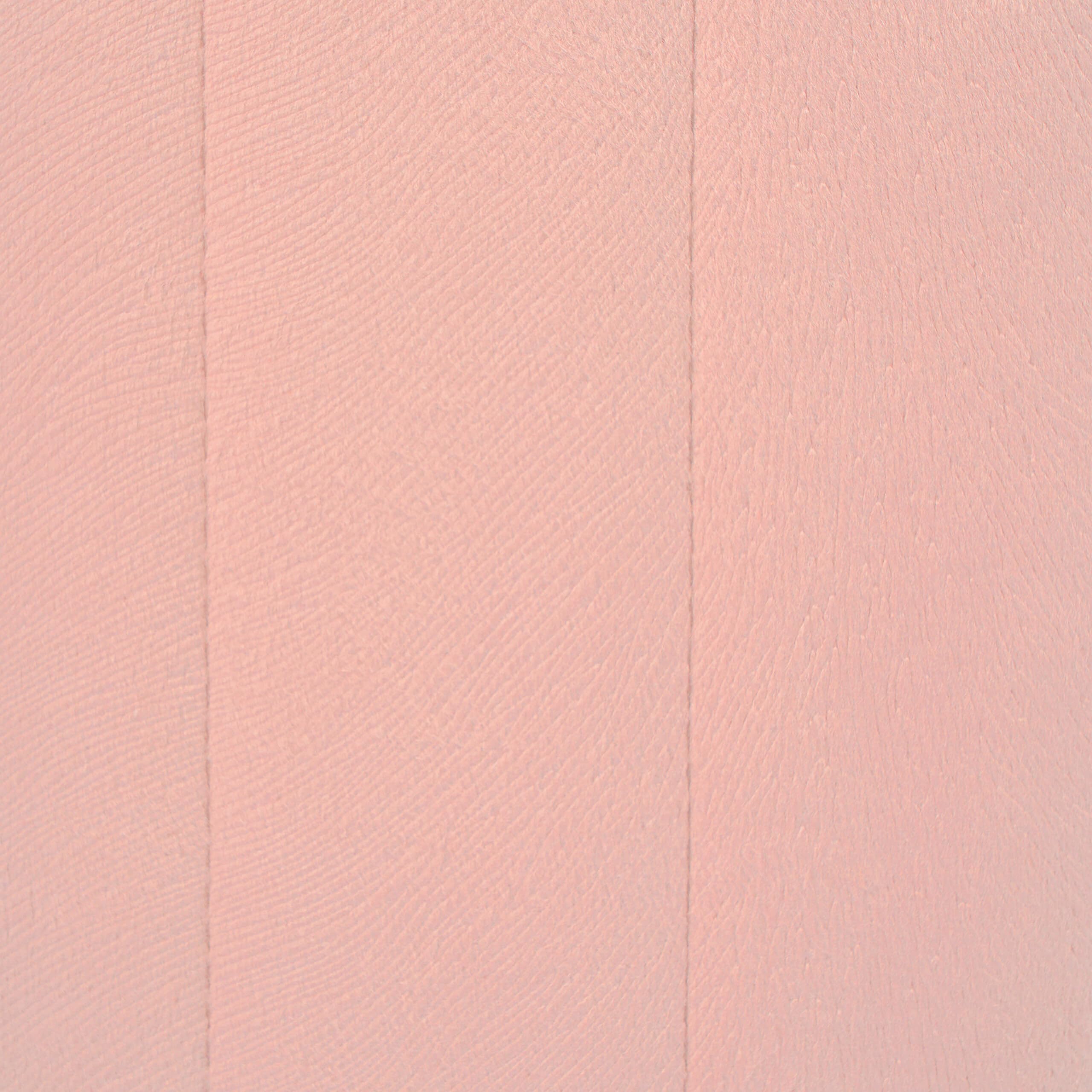 Sgabello Relaxdays in Velluto, con Contenitore, Imbottito, HxP: 42 x 32 cm, Rotondo, Soggiorno, Rosa Antico