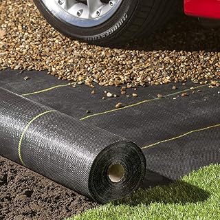 4m x 5m Pro-Tec Gold-Line 125gsm EXTRA Heavy Duty Weed Control Membrane Garden Weed Barrier Fabric Ground Cover For Landscaping Gravel Driveways Decking Underlay Astro Turf Black Woven Sheet