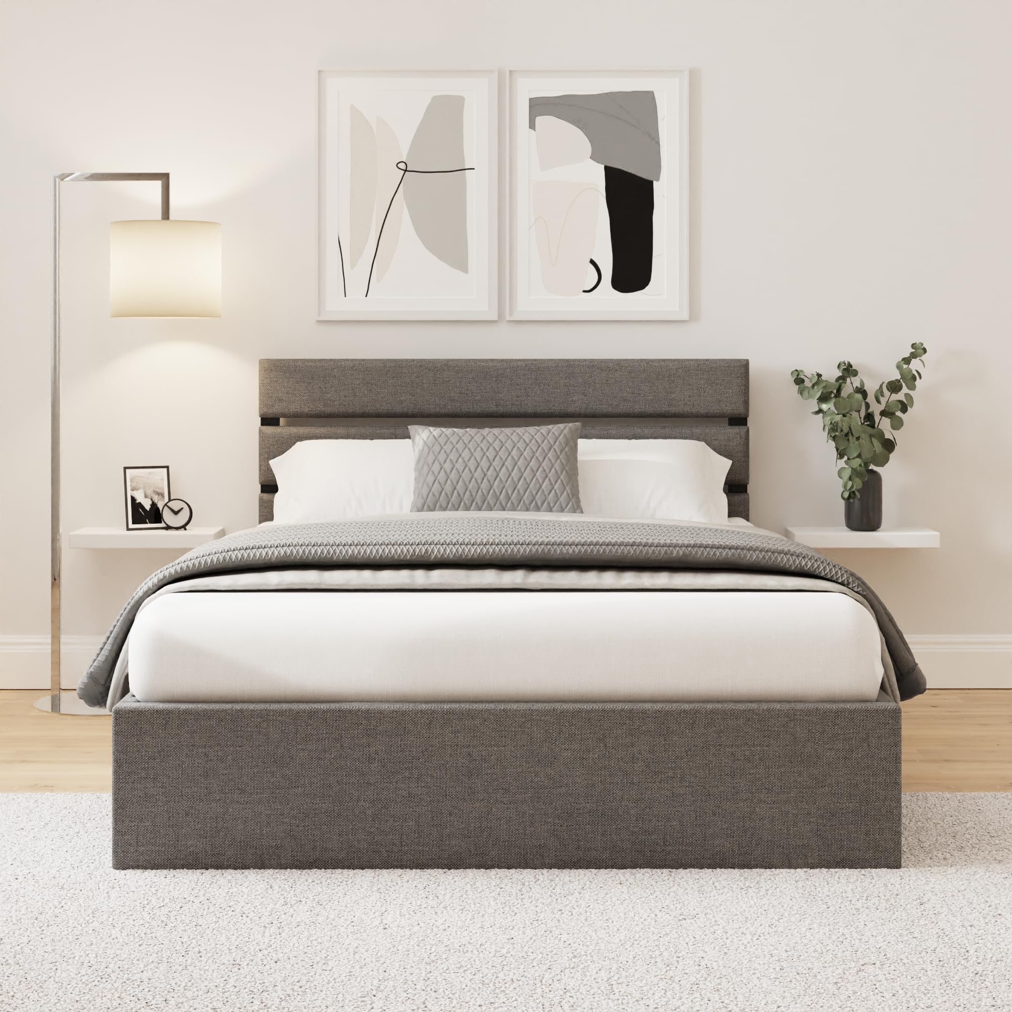 GFW - Ottoman Bed - Double - Grey