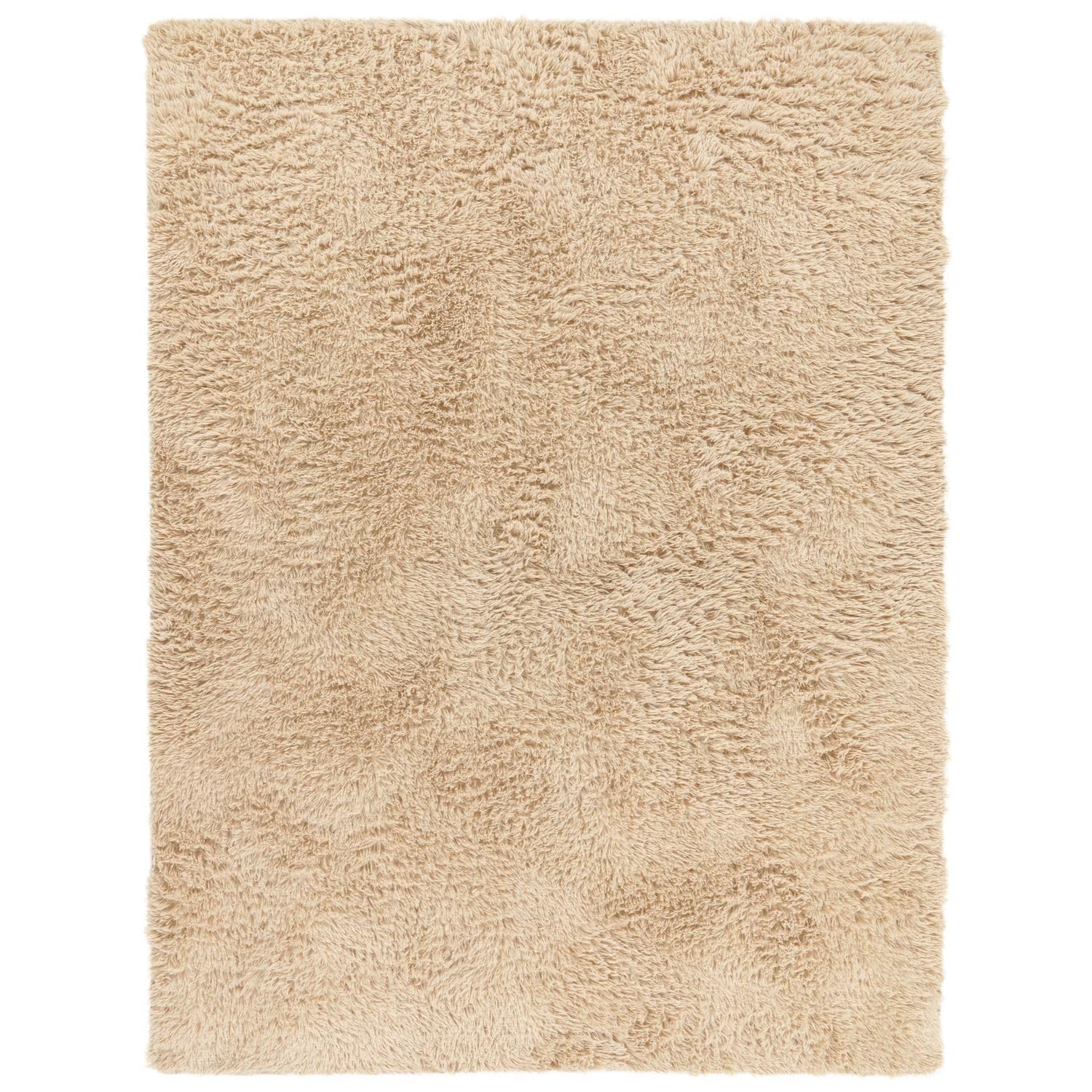 TT Home Alfombra Salón Pelo Largo Suave Diseño Moderno Monocolor, Color: Beige, Tamaño:60x100 cm