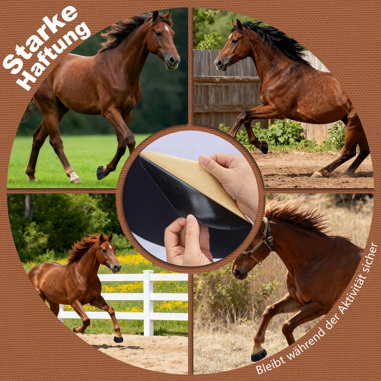 Magikessen Lot de 24 bandes de pansement pour sabots de cheval, respirantes, imperméables, protection pour sabots
