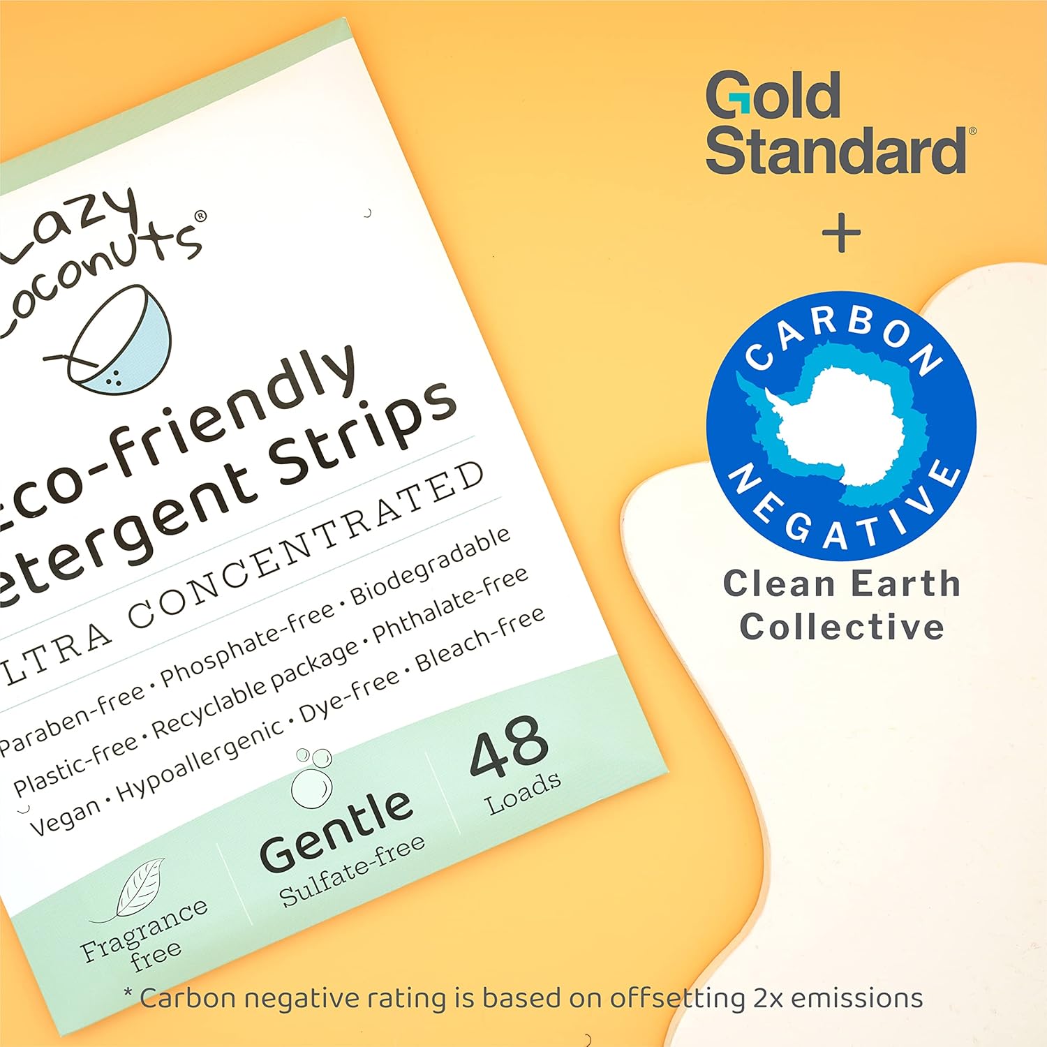 LAZY COCONUTS Laundry Detergent Sheets - Sulfate-free, Gentle - For Sensitive Skin, Baby, Hand Wash - Eco Friendly, Natural, Hypoallergenic, Sulfate Free, Fragrance Free, Unscented Laundry Soap - Image 3