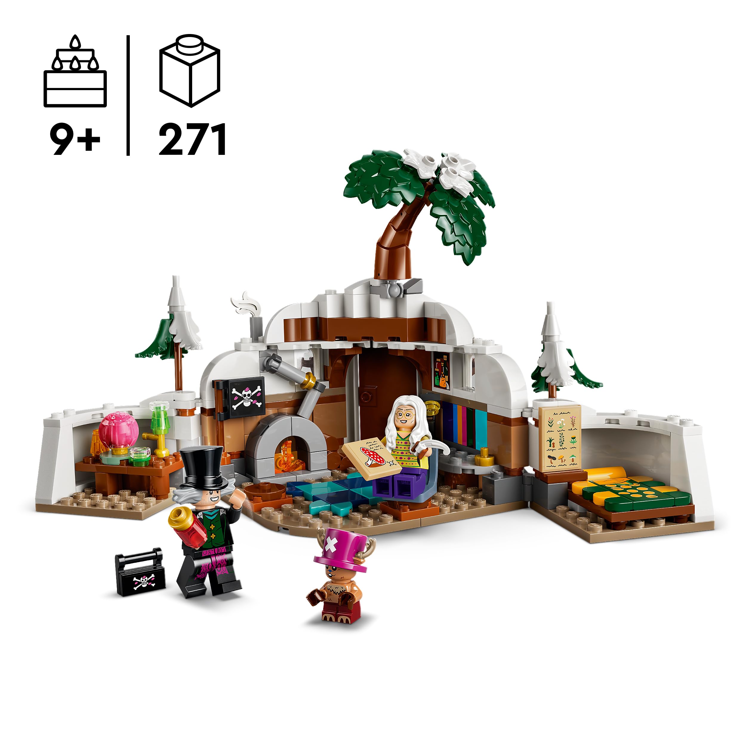 LEGO One Piece Guarida del Doctor Hiriluk – Juguete Coleccionable con 3 Minifiguras Inc. Tony Tony Chopper – Decoración del Dormitorio Infantil – Regalo para Niños y Niñas de 9+ Años – 75641