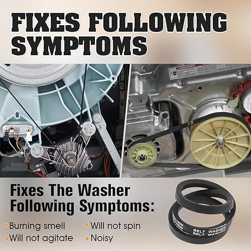 Miniatura 5 de 134511600 Correa de transmisión de lavadora, repuesto para Frigidaire, Whirlpool, Ayuda de cocina, Almirante, Amana, Estate, Jenn-Air, reemplaza #