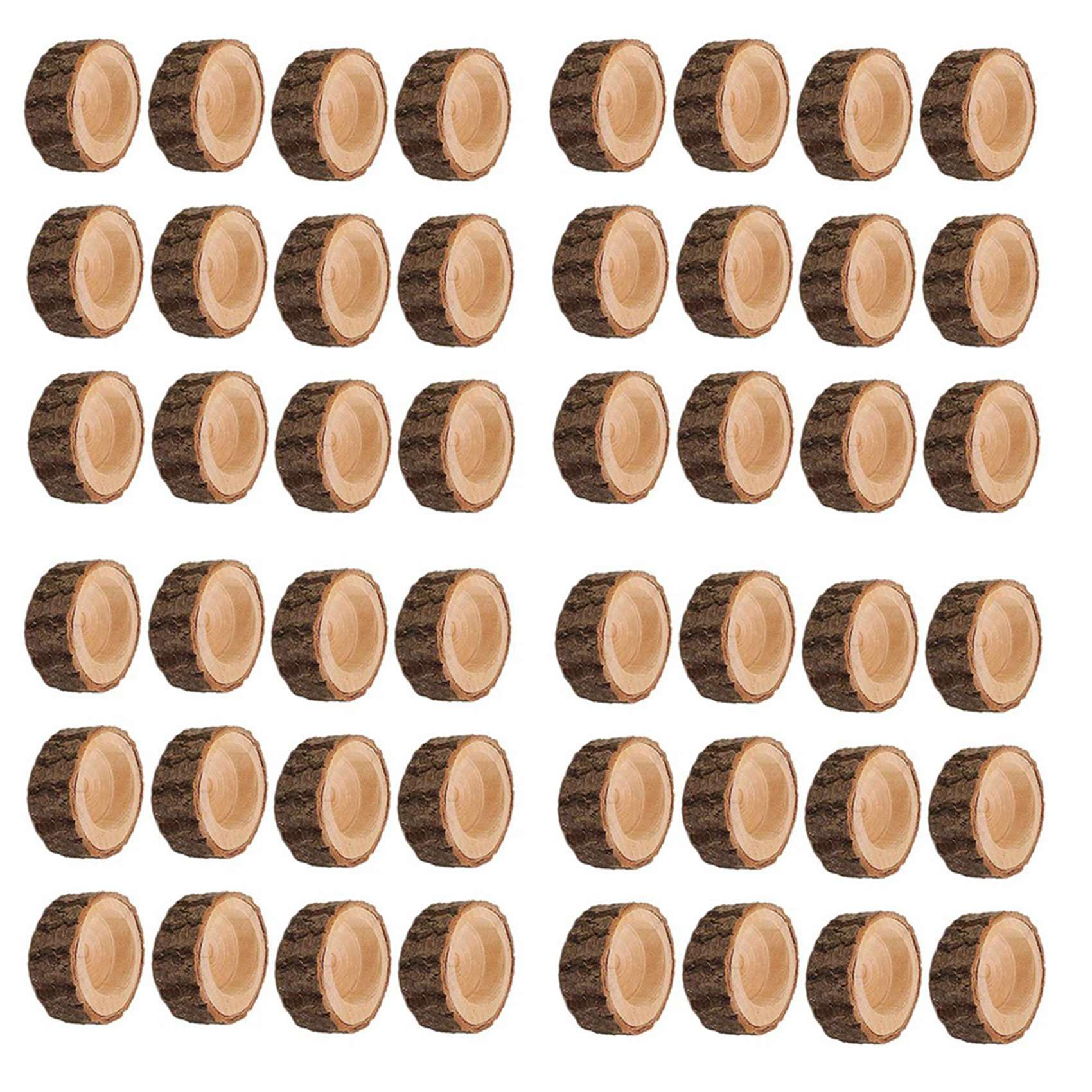 Bougeoir en bois lot de 48 photophores votifs pour mariage, Noël et Halloween
