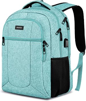 BIKROD Backpack for Girls Women, School Backpack for Teen Boys, Lightweight Casual High School Bookbag, Daily-use Travel Laptop Backpack with USB Charging Port Fits 15.6 Inch Notebook