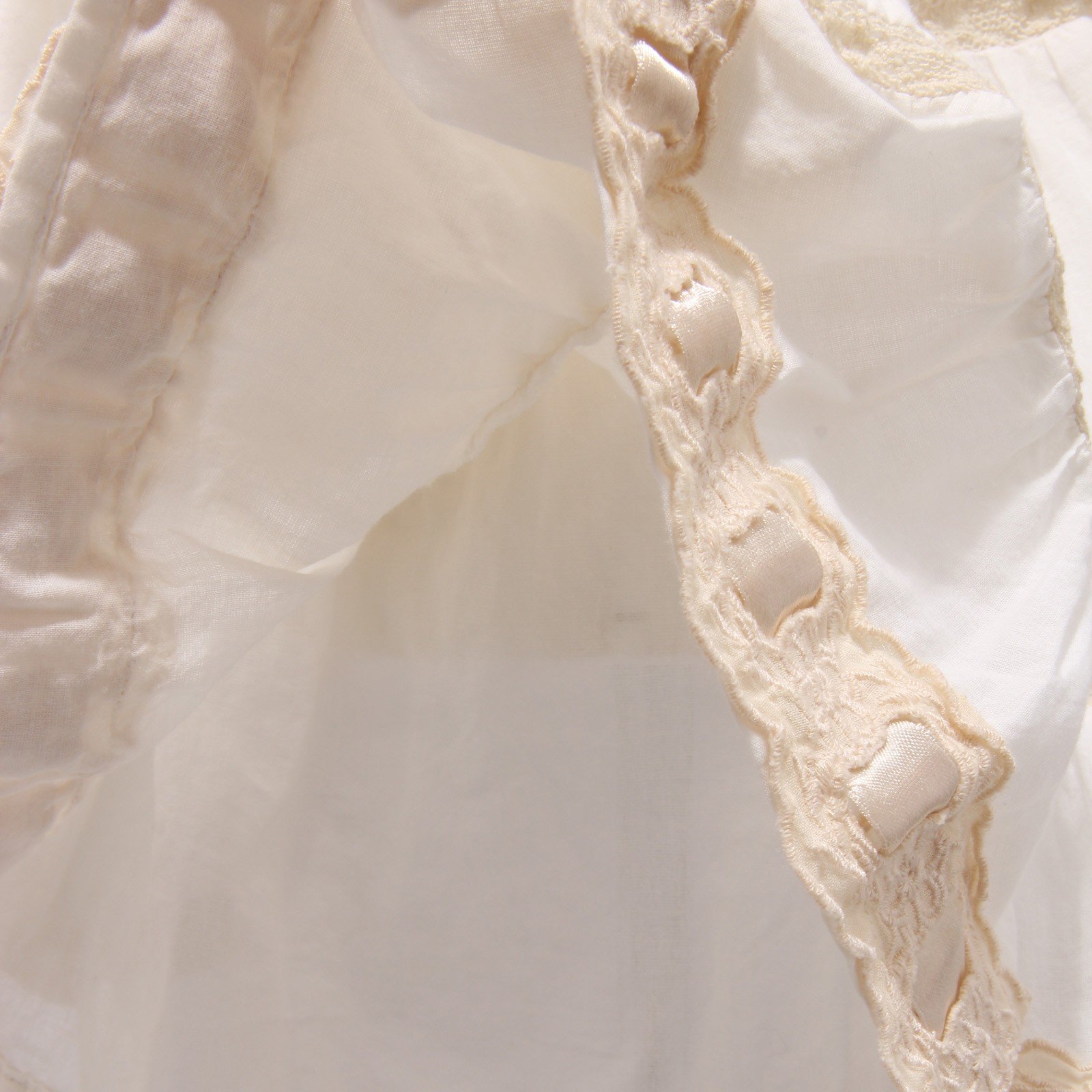 8632R vestito bimba TWIN-SET cotone bianco/beige abito dress kid