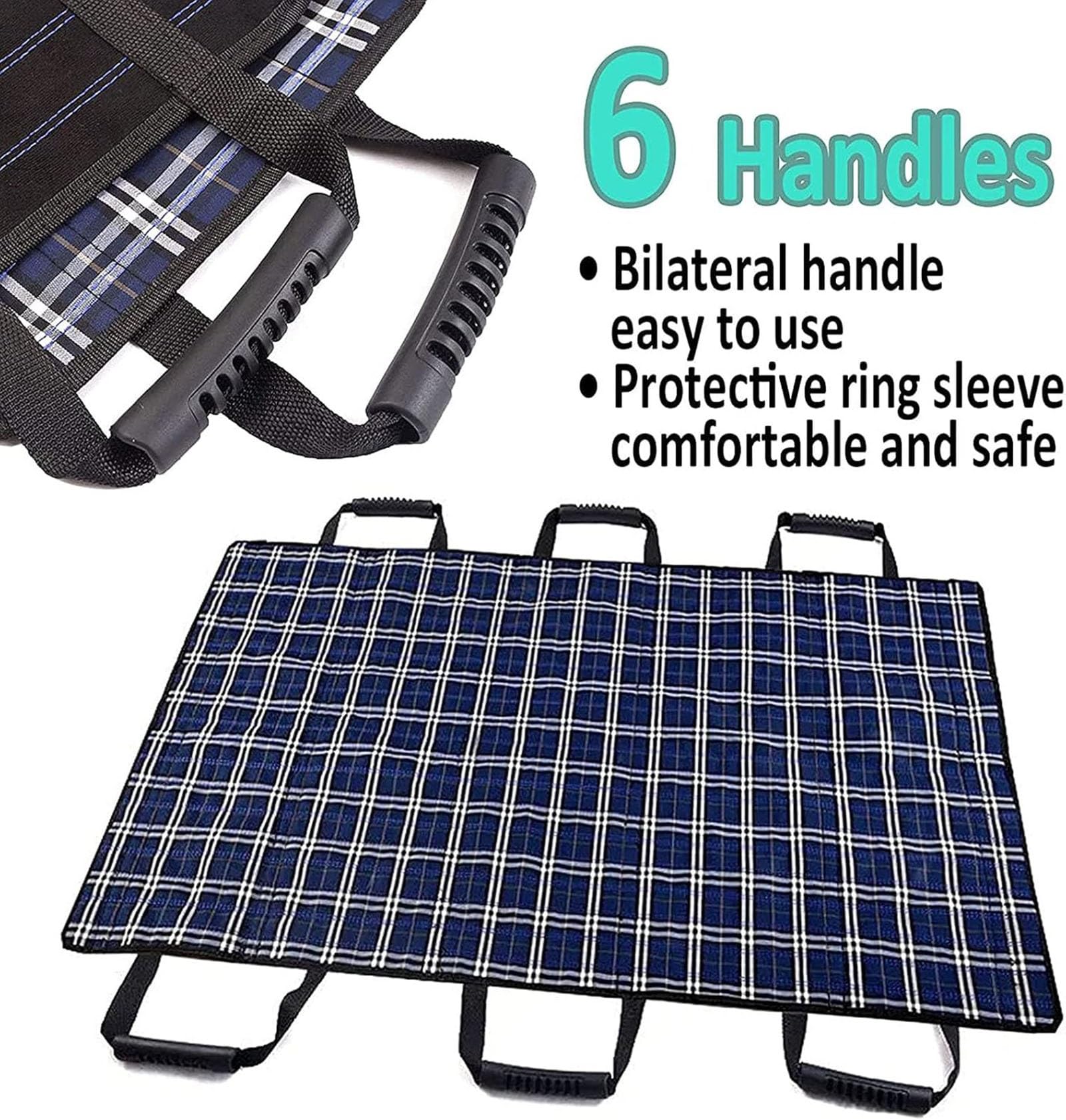 Almohadilla de Posicionamiento con asas, Multiusos Incontinencia Colchón Protector Ropa de Cama Liner Underpad, para Reposicionamiento, Giro y Elevación, para Ancianos, Pacientes, Minusválidos, Cuidad